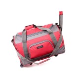 Bleu Duffle Travel Bag with Wheels-Red Grey-Tb-507