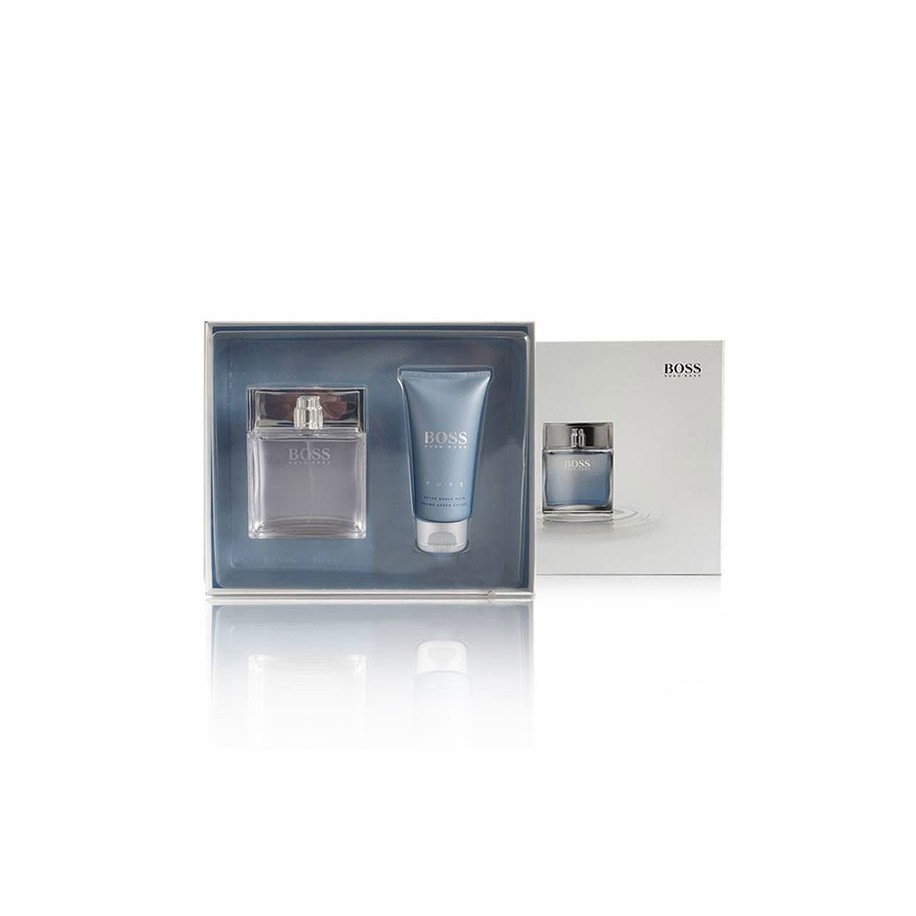 Hugo Boss Pure EDT 75ml and 75ml Aftershave Gift Set- Men