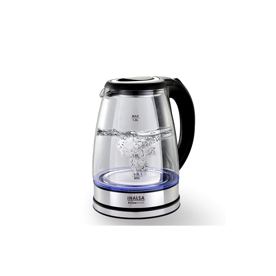 Inalsa Prism Inox 1.8 Litre 1350 Watts Electric Kettle with LED Illumination Boro-Silicate Body