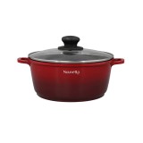 Nauvetta Galaxy Diecast Red-Black 24 Cm Casserole With Lid