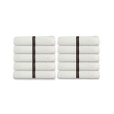 NickSun Cotton Zero Twist 400 GSM Cream Set of 10 Face Towel