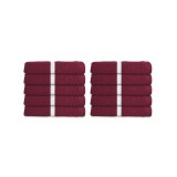 NickSun Cotton Zero Twist 400 GSM Maroon Set of 10 Face Towel