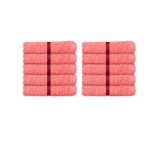 NickSun Cotton Zero Twist 400 GSM Peach Set of 10 Face Towel