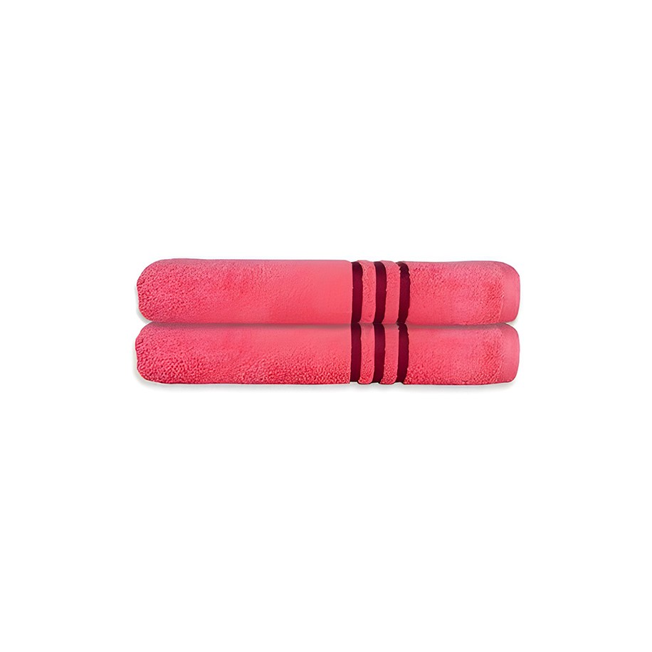 NickSun Cotton Zero Twist 400 GSM Peach Set of 2 Bath Towel