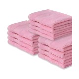 NickSun Set of 12 Pink Cotton Face Towel