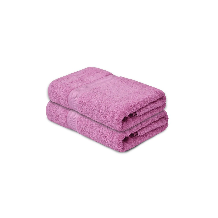 NickSun Set Of 2 Lalic Solid Cotton Bath Towel