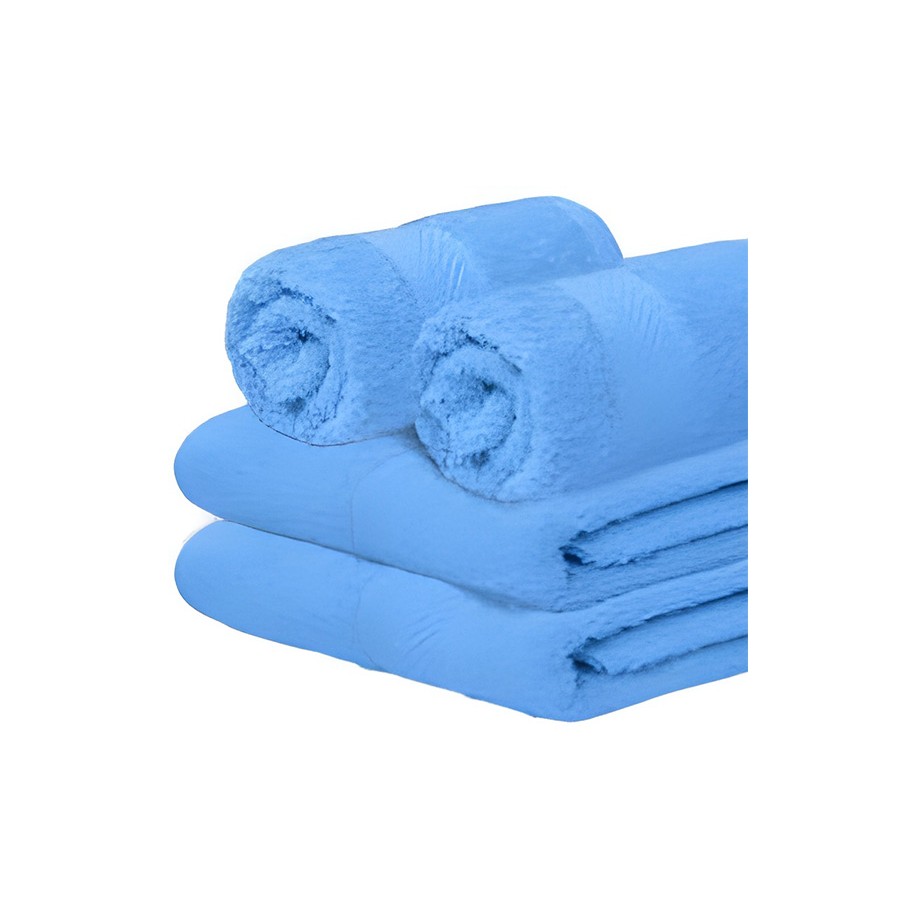 NickSun Set of 4 Sky Blue Cotton Hand Towel