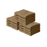 NickSun Set of 8 Brown Cotton Face Towel