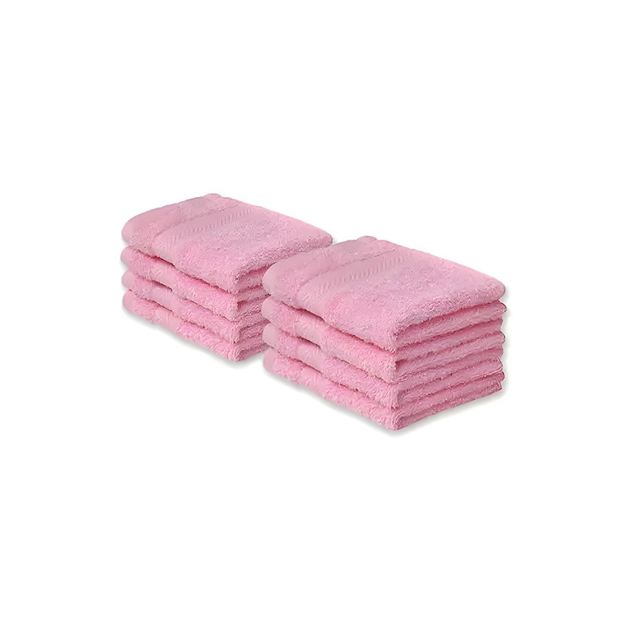 NickSun Set of 8 Pink Cotton Face Towel