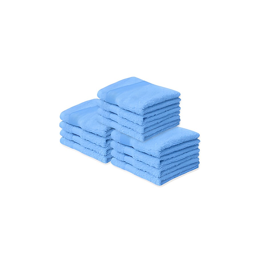 NickSun Set of 8 Sky Blue Cotton Face Towel