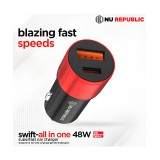 Nu Republic Swift All-in-One 48 Watt Dual Port Car Charger