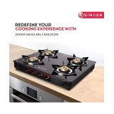 Singer Maxiflare 4 Burner Manual Glass Gas Stove