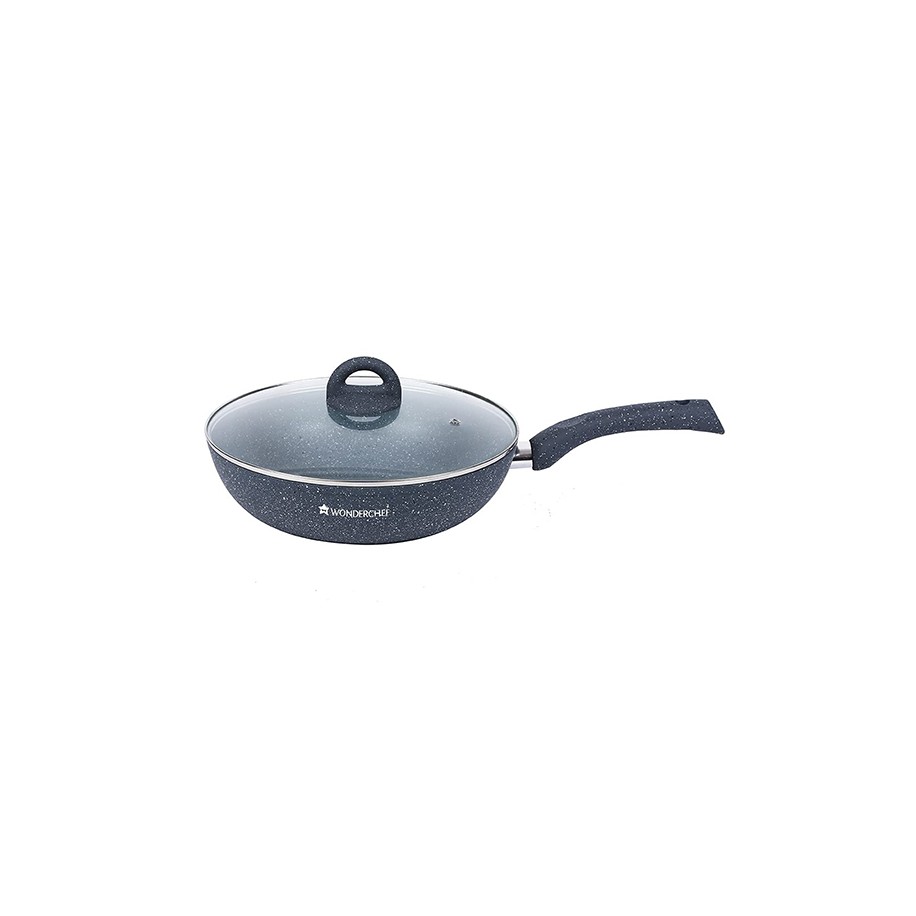 Wonderchef Granite 26 Cms Wok With Lid