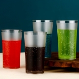 Matt Finish 300ml Glass Tumbler Set- 6Pc
