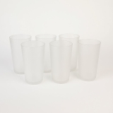 Matt Finish 300ml Glass Tumbler Set- 6Pc