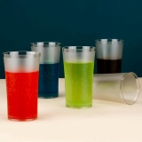 Matt Finish 300ml Glass Tumbler Set- 6Pc