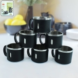 Apex Stainless Steel Desk Mug- 6Pc