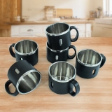 Apex Stainless Steel Desk Mug- 6Pc