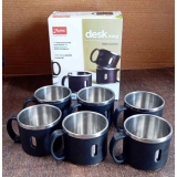 Apex Stainless Steel Desk Mug- 6Pc