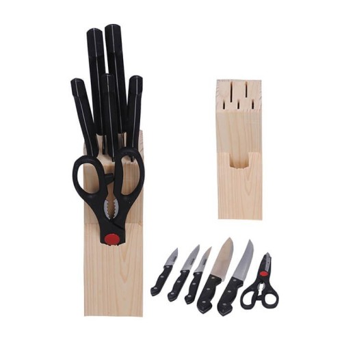 7 PCS Stainless Steel Knife Block Set
