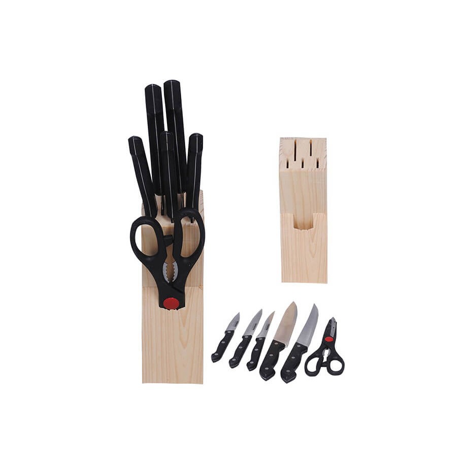 7 PCS Stainless Steel Knife Block Set