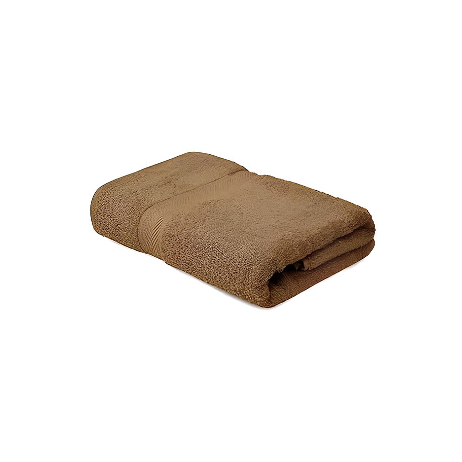 NickSun 500 GSM Brown Cotton Bath Towel