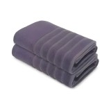 NickSun 550 GSM Dark Purple Set of 2 Bamboo Bath Towel