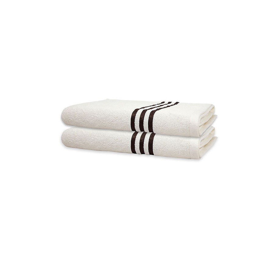 NickSun Cotton Zero Twist 400 GSM Cream Set of 2 Bath Towel