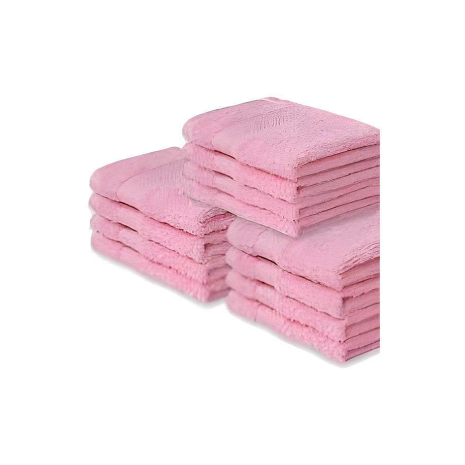 NickSun Set of 12 Pink Cotton Face Towel