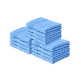 NickSun Set of 12 Sky Blue Cotton Face Towel