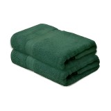 NickSun Set Of 2 Olive Solid Cotton Bath Towel