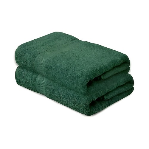 NickSun Set Of 2 Olive Solid Cotton Bath Towel