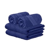 NickSun Set of 4 Blue Cotton Hand Towel