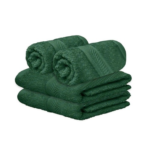 NickSun Set of 4 Olive Cotton Hand Towel