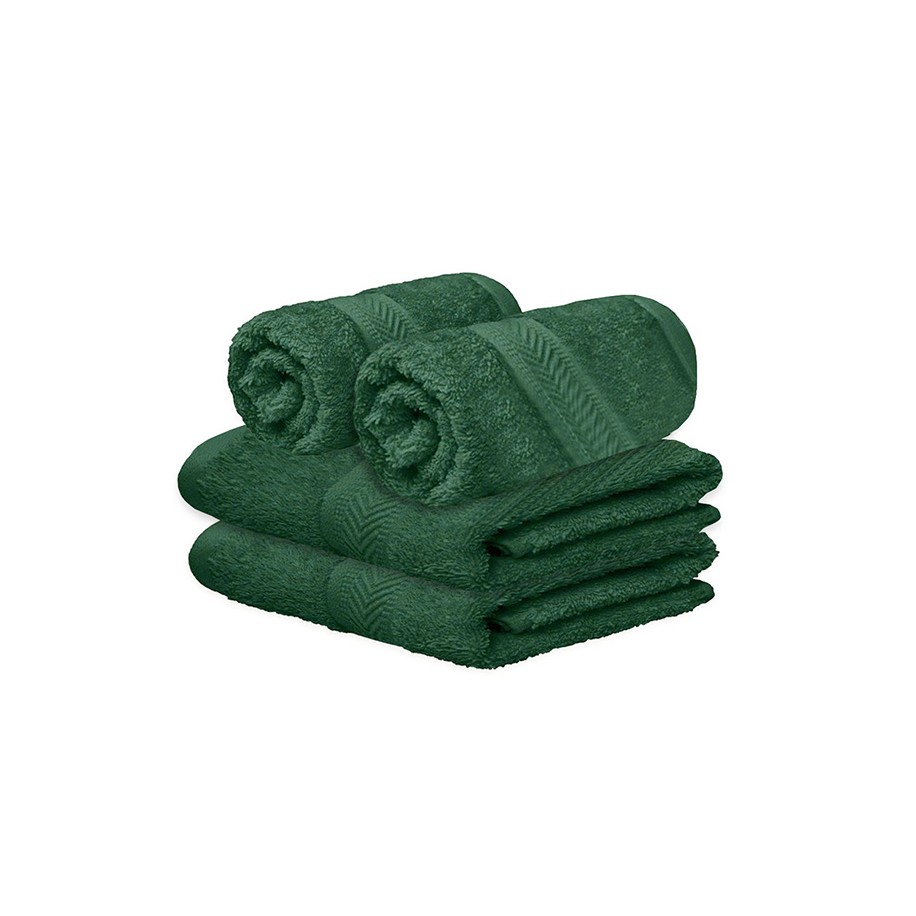 NickSun Set of 4 Olive Cotton Hand Towel