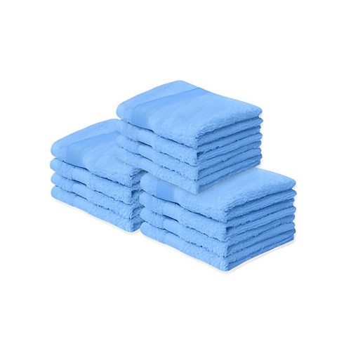 NickSun Set of 8 Sky Blue Cotton Face Towel