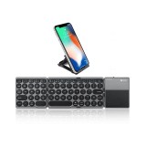 Zoook Wireless TravelPad with Trackpad Foldable Rechargeable Keyboard with Multi-Device Dock Bluetooth