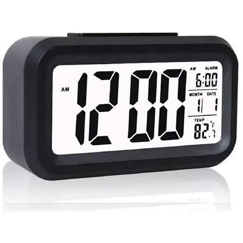 Smart Optical Backlight Clock with 12 cms. LCD Screen